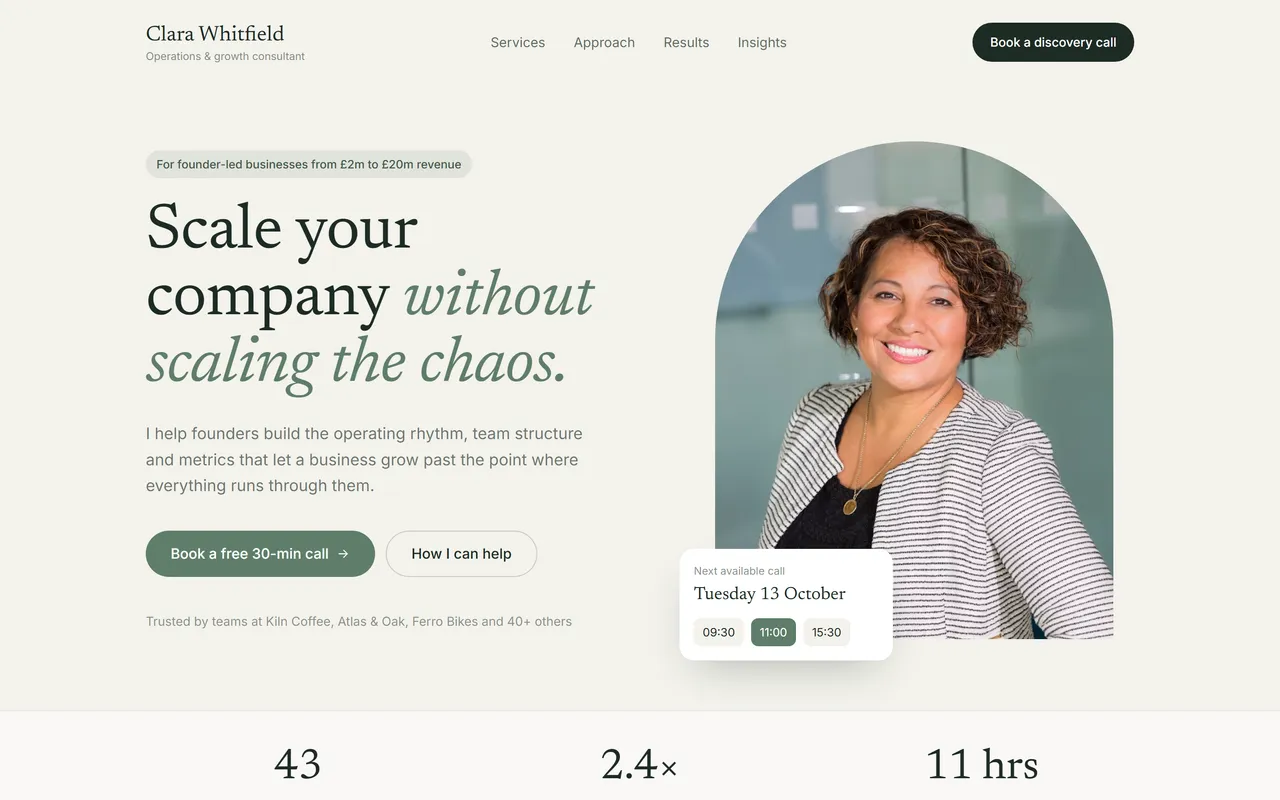 Clara Whitfield template preview