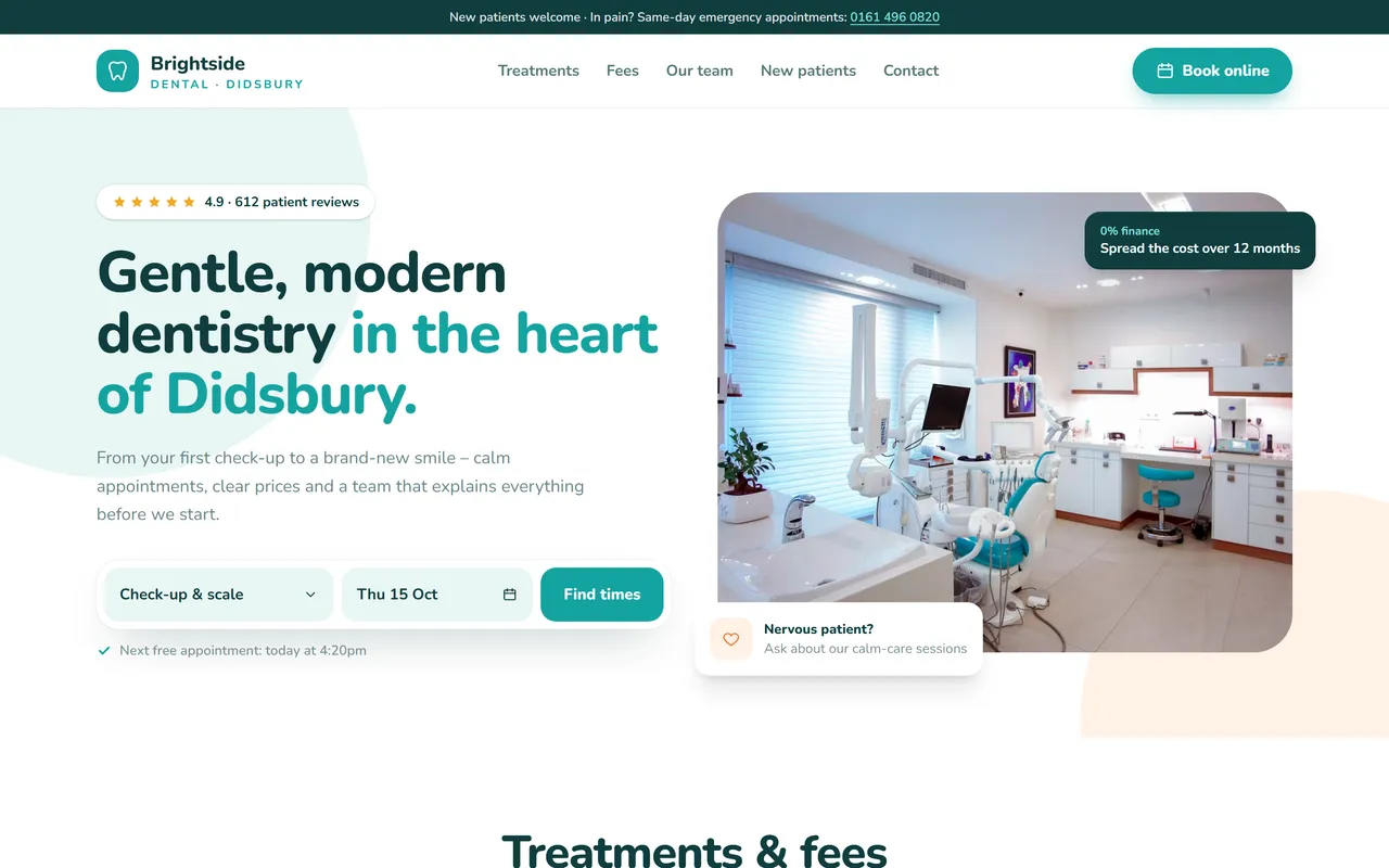 Brightside Dental template preview
