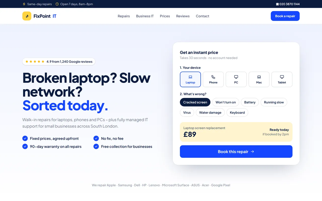 FixPoint IT template preview